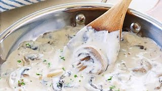 Mushroom White Sauce Recipe  Creamy Bechamel Sauce for Chicken Steak and Pasta Fast Quick and Easy [upl. by Mutz]