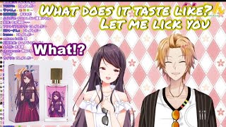 Kanda Shoichi checks Gundou Mireis new perfume out by sniffing her NijisanjiGunkanENG SUB [upl. by Ellevehc]