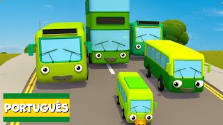 5 Ônibus Verdes  Garagem de Gecko  Carros infantis  Vídeos educativos [upl. by Nihs]