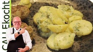 Kartoffelsalat ohne Majonnaise mit Essig und brauner Butter 1a Rezept [upl. by Apple22]