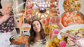 What I eat in a week at my NONNAs house in ITALY 🐟 [upl. by Dwane]