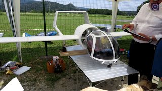 SCRATCH BUILT SCALE RC OBSERVER PLANE  Edgley EA7 Optica [upl. by Neroled739]