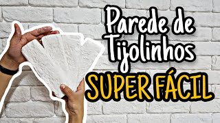 DIY  COMO FAZER TIJOLINHO DE GESSO 3D  PASSO A PASSO FÁCIL [upl. by Ozan]