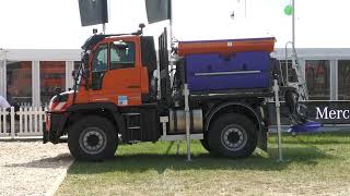 Unimog U 430 Geräteträger mit Hydrofeder auf der Demopark 2023 [upl. by Cired113]