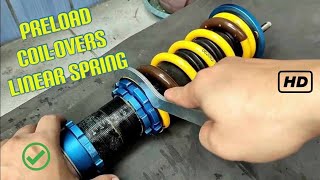 setting the preload spring tension for Civic EG Standard coilovers linear spring for coilovers [upl. by Ettecul]