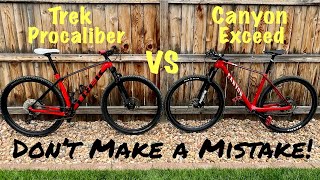 Trek Procaliber VS Canyon Exceed  Hardtail Head To Head [upl. by Timms750]