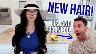 MY NEW HAIR AND GLASSES Prank on Husband [upl. by Millham]