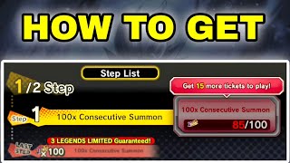 How to get 200 tickets for 100 Character Multi Summon  Dragon Ball Legends [upl. by Earal308]