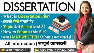 Dissertation File  How to Prepare Dissertation File COMPLETE INFORMATION [upl. by Vail]