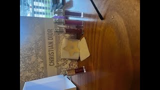 Dior Holiday Unboxing Dior Addict Lip Glow Oil 012  Rosewood [upl. by Goodkin]