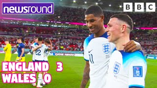 World Cup 2022 England 🏴󠁧󠁢󠁥󠁮󠁧󠁿 Celebrate Win Over Wales 🏴󠁧󠁢󠁷󠁬󠁳󠁿  Newsround [upl. by Ifar]