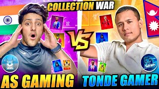 As Gaming Vs Tonde Gamer 😍 First Time Ever Richest Collection Versus  Garena Free Fire [upl. by Nesaj]