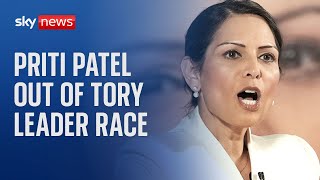 Priti Patel voted out of Conservative leadership contest [upl. by Kantos]