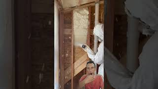 Foam Untuk Menyekat Suhu Ruangan Peredam Suara dan Panas Spray Foam Insulation shorts [upl. by Osterhus525]