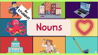 NOUNS  Learn what NOUNS are Practice sentences COMPLETE LESSON WITH WORKSHEETS [upl. by Sabian]