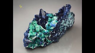 17628  SHATTUCKITE pseudomorph after DIOPTASE after CALCITE Congo  Kinshasa [upl. by Einhorn]