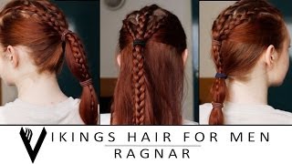 Vikings Hair Tutorial for Men  Ragnar Lothbrok [upl. by Peery112]