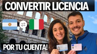 Convertir la licencia de conducir ARGENTINA a la patente di guida ITALIANA de forma ECONOMICA [upl. by Ing]