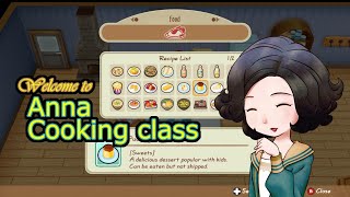 New Dessert Recipes from Anna Cooking Class  Story of Seasons Friends of Mineral Town [upl. by Ellehciram]