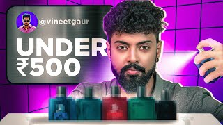 BEST 5 PERFUME FOR MEN IN INDIA UNDER 500RS 2024  PART 1  YOU PICK amp I REVIEW Fragrance by Vineet [upl. by Susejedesoj]