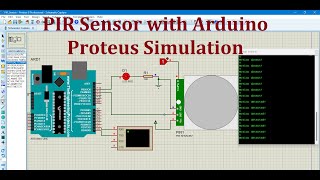 PIR Sensor with Arduino in Proteus Simulation  Passive Infrared Sensor  Proteus Simulation [upl. by Enail529]