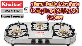 Best Stainless Steel Gas Stove Kaitan Stainless steel Gas Stove  3 burner gas stove Review [upl. by Eiramave655]