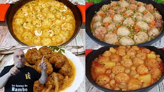 4 Formas de Preparar Albóndigas 😋 ¡Con una salsa DELICIOSA 😋 [upl. by Annatnom]