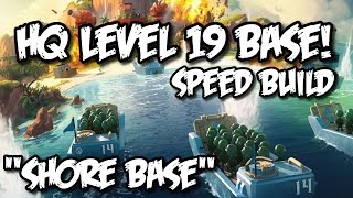 Boom Beach  AWESOME HQ 19 Base BuildSetupLayout quotShore Basequot  Base Fridays [upl. by Nidnarb]