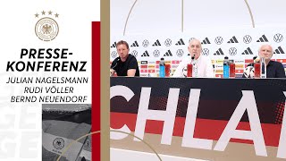 🎙️ Pressekonferenz der Nationalmannschaft mit Julian Nagelsmann Rudi Völler und Bernd Neuendorf [upl. by Hadihahs]