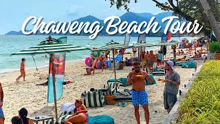 Chaweng Beach Walking Tour 2024  Explore Koh Samuis Tourist Hotspot [upl. by Sugihara738]