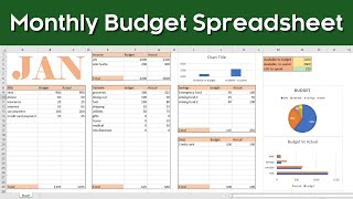 Excel Monthly Budget Template [upl. by Andromeda]