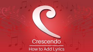 How to Add Lyrics  Crescendo Music Notation Software Tutorial [upl. by Ateloj526]