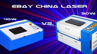 40W vs 50W Ebay Laser Graviermaschine Der ultimative Laser Cutter Vergleich  Lasergravurmaschine [upl. by Ayela]