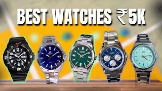 5 BEST Watches Under ₹5000 in INDIA 2024  Timex Titan Casio HMT [upl. by Nylicaj]