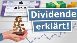 Was sind Dividenden Aktien Dividende einfach erklärt  Finanzlexikon [upl. by Icnarf]