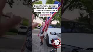 Triggered By Trump Flag Lady Puts Poop On Glendale Trump Supporters Porch [upl. by Nylehtak]