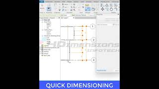 Revit Tips Quick Dimension Creation shorts revit bim [upl. by Asillem]