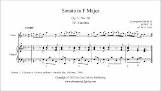 Corelli  Sonata Op 5 No 10 45  Gavotta [upl. by Arimihc]