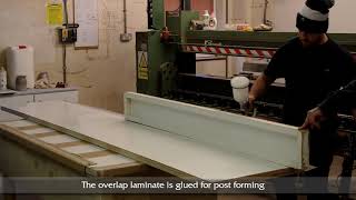 Laminate worktop postforming process [upl. by Mcmillan531]