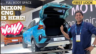 Tata Nexon CNG SUV  Turbo Petrol iCNG Walkaround amp First Look Review [upl. by Naesar915]