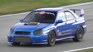 700HP Subaru Impreza STi testing its new KAPS Sequential Gearbox on track [upl. by Sindee]