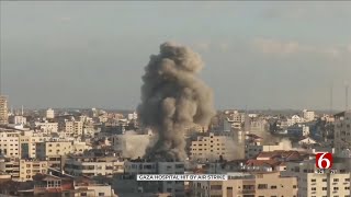 Blast Kills Hundreds At Gaza Hospital Hamas And Israel Trade Blame As Biden Heads To Mideast [upl. by Zevahc]