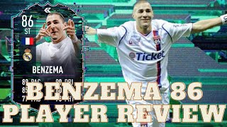 FIFA 22 BENZEMA 86 EST GÉNIAL REVIEW FLASHBACK BENZEMA 86 [upl. by Yentterb]