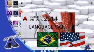 AutoCAD 2014 com dois Idiomas InglêsPortuguês  Autocriativo [upl. by Raphaela]