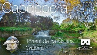 Mallorca 360º Capdepera Torrent de na Maians Waterfall 4K VR [upl. by Nacnud]