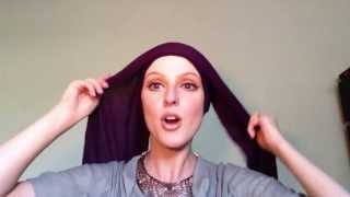 How to tie a headscarf with an infinity scarf [upl. by Lerej]