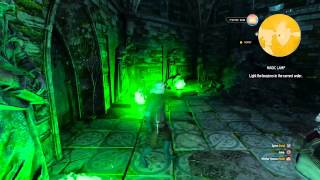 Witcher 3 Magic Lamp PUZZLE ANSWER Light the Braziers in the Correct Order WALKTHROUGH ps4 [upl. by Ephraim]