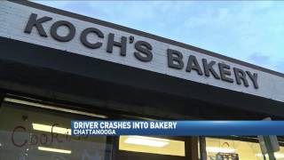 Car crashes into Kochs Bakery on Broad Street [upl. by Aninnaig]