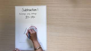 Subtraction 1  Exchange using Jottings [upl. by Llebiram]