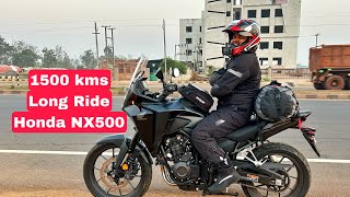 Bhubaneswar to Bangalore 1500 Kms long Ride on Honda NX500 [upl. by Lombardy593]